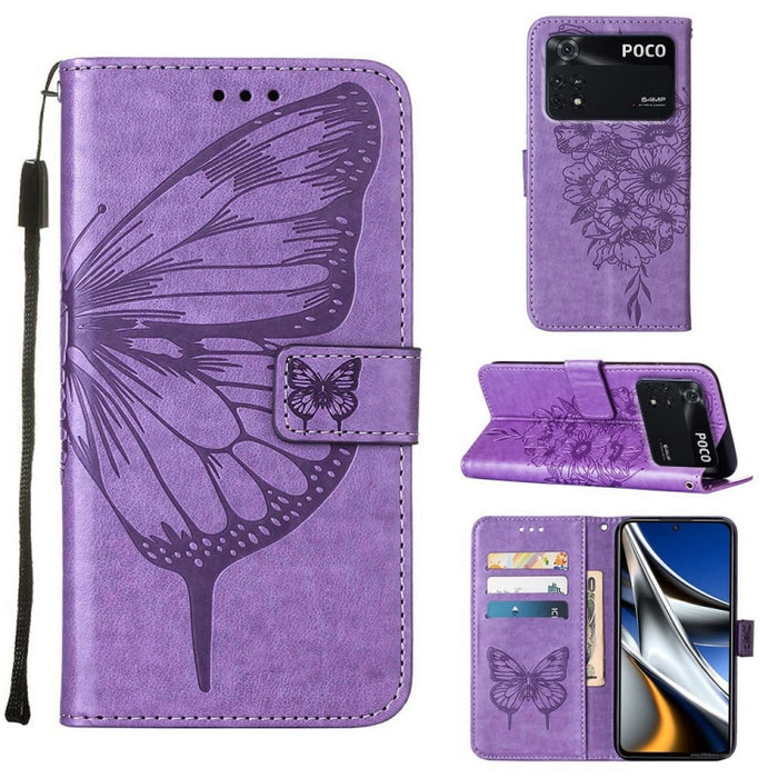Estuche para teléfono de cuero con mariposa en relieve, For Xiaomi Redmi 10C Global/10 India, For Xiaomi Redmi K50 / K50 Pro, For Xiaomi 12, For Xiaomi 12 Pro, For Xiaomi Poco M4 Pro 4G, For Xiaomi Poco X4 Pro 5G, For Xiaomi Redmi 10 Prime+ 5G/Note 11E...
