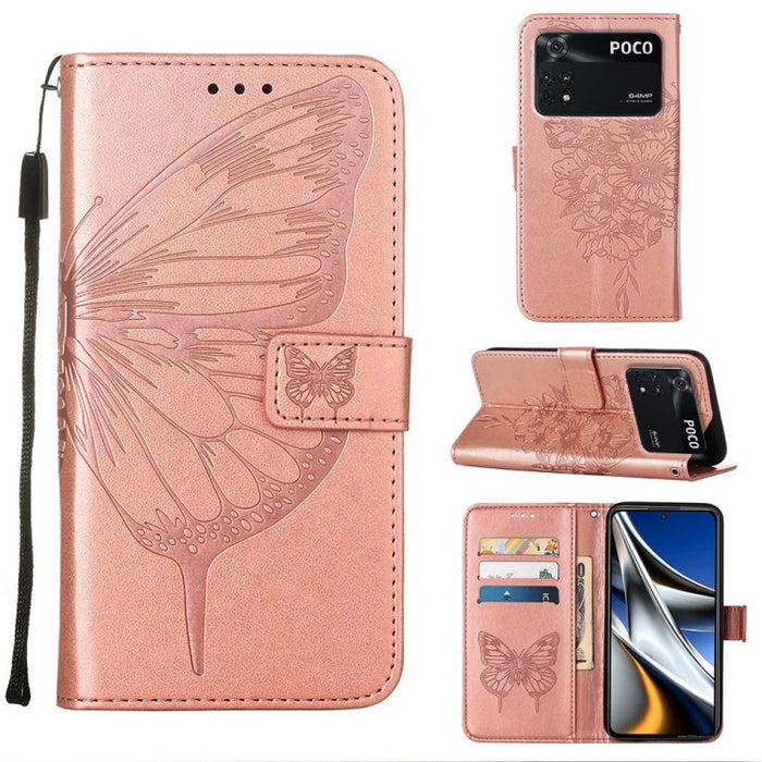 Estuche para teléfono de cuero con mariposa en relieve, For Xiaomi Redmi 10C Global/10 India, For Xiaomi Redmi K50 / K50 Pro, For Xiaomi 12, For Xiaomi 12 Pro, For Xiaomi Poco M4 Pro 4G, For Xiaomi Poco X4 Pro 5G, For Xiaomi Redmi 10 Prime+ 5G/Note 11E...