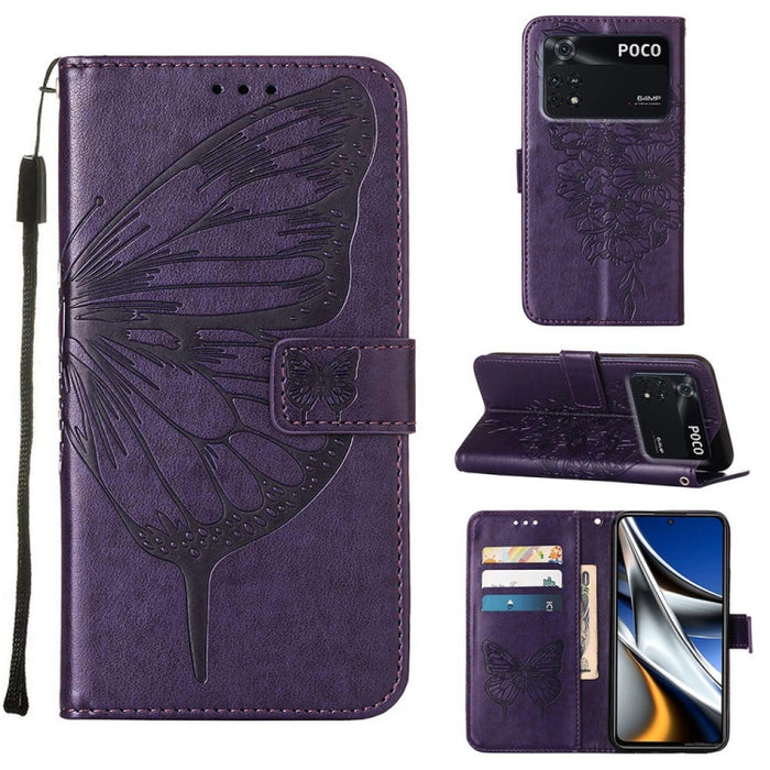 Estuche para teléfono de cuero con mariposa en relieve, For Xiaomi Redmi 10C Global/10 India, For Xiaomi Redmi K50 / K50 Pro, For Xiaomi 12, For Xiaomi 12 Pro, For Xiaomi Poco M4 Pro 4G, For Xiaomi Poco X4 Pro 5G, For Xiaomi Redmi 10 Prime+ 5G/Note 11E...