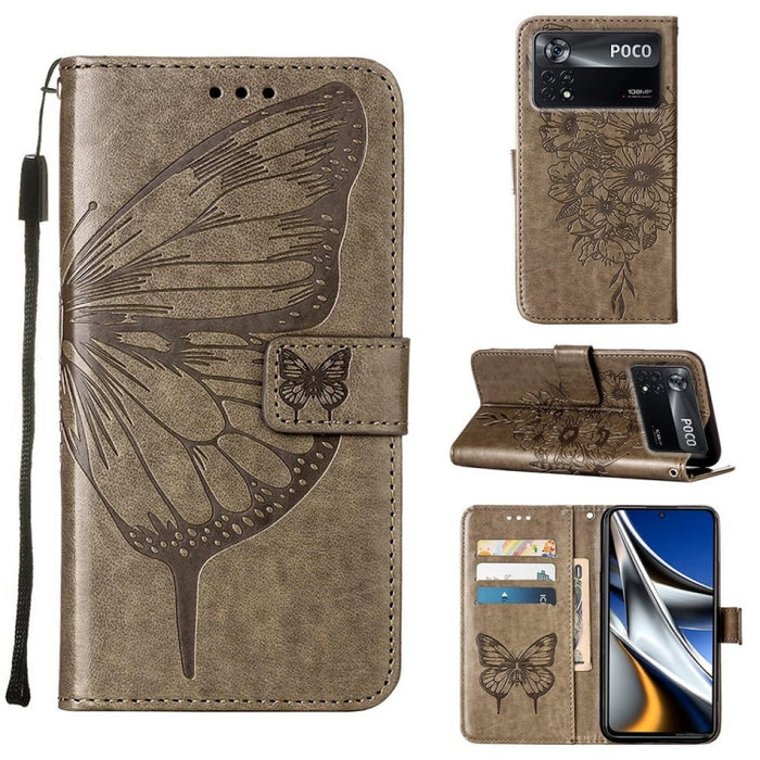 Estuche para teléfono de cuero con mariposa en relieve, For Xiaomi Redmi 10C Global/10 India, For Xiaomi Redmi K50 / K50 Pro, For Xiaomi 12, For Xiaomi 12 Pro, For Xiaomi Poco M4 Pro 4G, For Xiaomi Poco X4 Pro 5G, For Xiaomi Redmi 10 Prime+ 5G/Note 11E...
