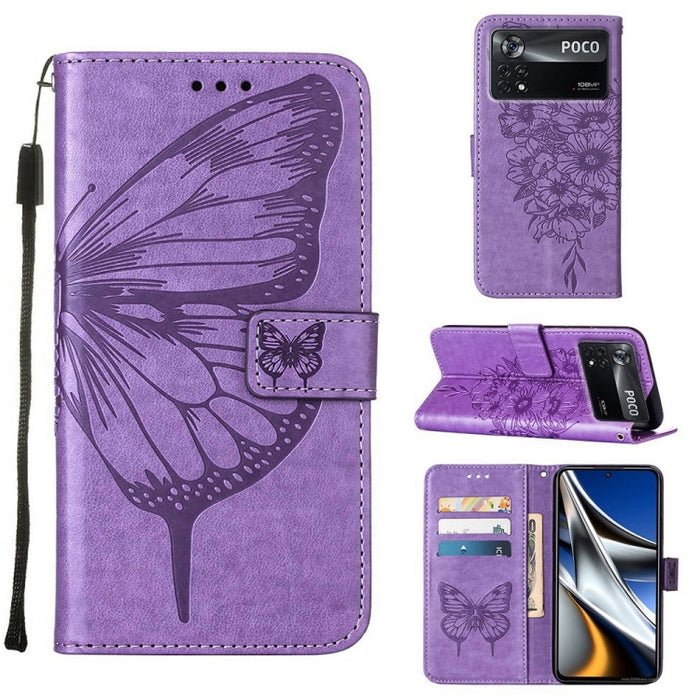Estuche para teléfono de cuero con mariposa en relieve, For Xiaomi Redmi 10C Global/10 India, For Xiaomi Redmi K50 / K50 Pro, For Xiaomi 12, For Xiaomi 12 Pro, For Xiaomi Poco M4 Pro 4G, For Xiaomi Poco X4 Pro 5G, For Xiaomi Redmi 10 Prime+ 5G/Note 11E...