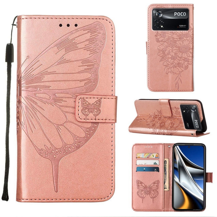 Estuche para teléfono de cuero con mariposa en relieve, For Xiaomi Redmi 10C Global/10 India, For Xiaomi Redmi K50 / K50 Pro, For Xiaomi 12, For Xiaomi 12 Pro, For Xiaomi Poco M4 Pro 4G, For Xiaomi Poco X4 Pro 5G, For Xiaomi Redmi 10 Prime+ 5G/Note 11E...