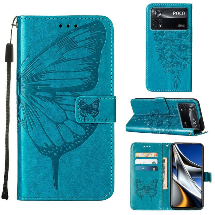 Estuche para teléfono de cuero con mariposa en relieve, For Xiaomi Redmi 10C Global/10 India, For Xiaomi Redmi K50 / K50 Pro, For Xiaomi 12, For Xiaomi 12 Pro, For Xiaomi Poco M4 Pro 4G, For Xiaomi Poco X4 Pro 5G, For Xiaomi Redmi 10 Prime+ 5G/Note 11E...