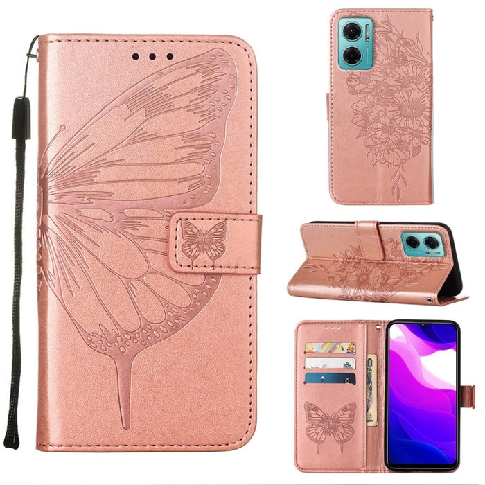 Estuche para teléfono de cuero con mariposa en relieve, For Xiaomi Redmi 10C Global/10 India, For Xiaomi Redmi K50 / K50 Pro, For Xiaomi 12, For Xiaomi 12 Pro, For Xiaomi Poco M4 Pro 4G, For Xiaomi Poco X4 Pro 5G, For Xiaomi Redmi 10 Prime+ 5G/Note 11E...