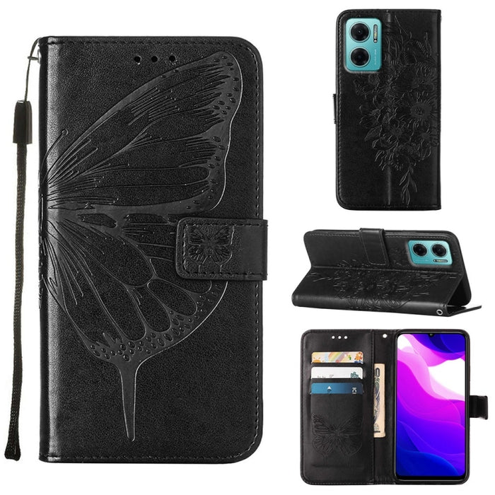 Estuche para teléfono de cuero con mariposa en relieve, For Xiaomi Redmi 10C Global/10 India, For Xiaomi Redmi K50 / K50 Pro, For Xiaomi 12, For Xiaomi 12 Pro, For Xiaomi Poco M4 Pro 4G, For Xiaomi Poco X4 Pro 5G, For Xiaomi Redmi 10 Prime+ 5G/Note 11E...
