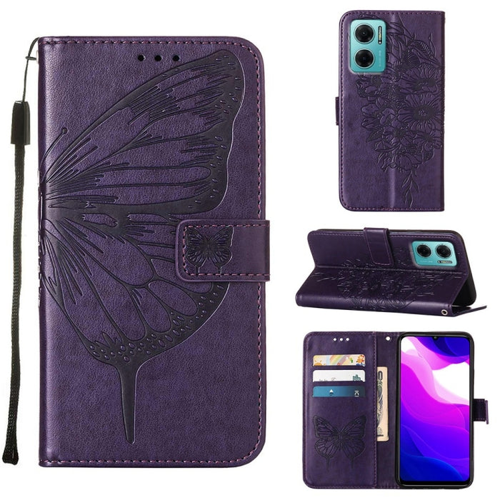 Estuche para teléfono de cuero con mariposa en relieve, For Xiaomi Redmi 10C Global/10 India, For Xiaomi Redmi K50 / K50 Pro, For Xiaomi 12, For Xiaomi 12 Pro, For Xiaomi Poco M4 Pro 4G, For Xiaomi Poco X4 Pro 5G, For Xiaomi Redmi 10 Prime+ 5G/Note 11E...