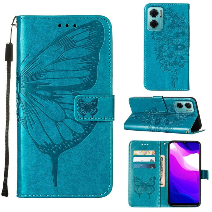 Estuche para teléfono de cuero con mariposa en relieve, For Xiaomi Redmi 10C Global/10 India, For Xiaomi Redmi K50 / K50 Pro, For Xiaomi 12, For Xiaomi 12 Pro, For Xiaomi Poco M4 Pro 4G, For Xiaomi Poco X4 Pro 5G, For Xiaomi Redmi 10 Prime+ 5G/Note 11E...