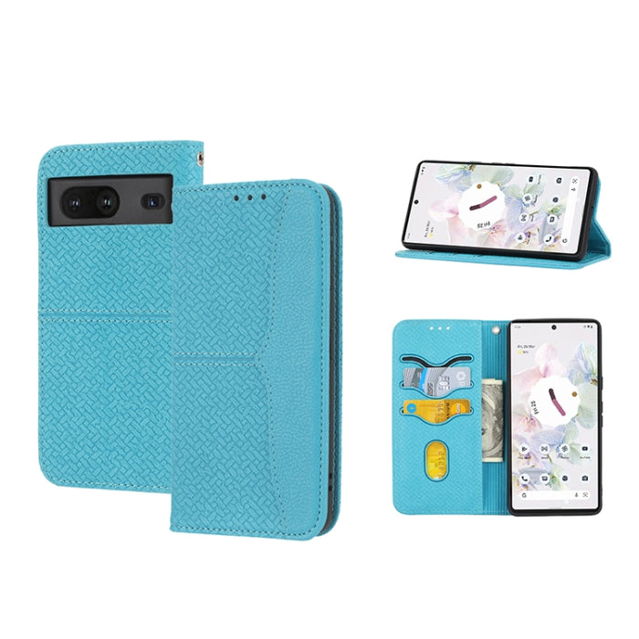 Caja de teléfono de cuero de PU magnética con costura de textura tejida, For Google Pixel 7, For Nokia G21 / G11, For Google Pixel 7 Pro, For Kyocera Android One S9 / Digno Sanga Edition, For Samsung Galaxy M23 / F23 5G Japanese Version                ...