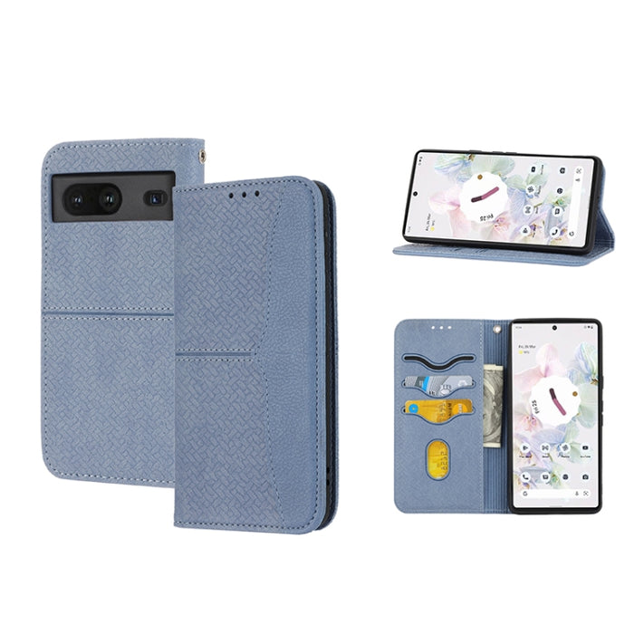 Caja de teléfono de cuero de PU magnética con costura de textura tejida, For Google Pixel 7, For Nokia G21 / G11, For Google Pixel 7 Pro, For Kyocera Android One S9 / Digno Sanga Edition, For Samsung Galaxy M23 / F23 5G Japanese Version                ...