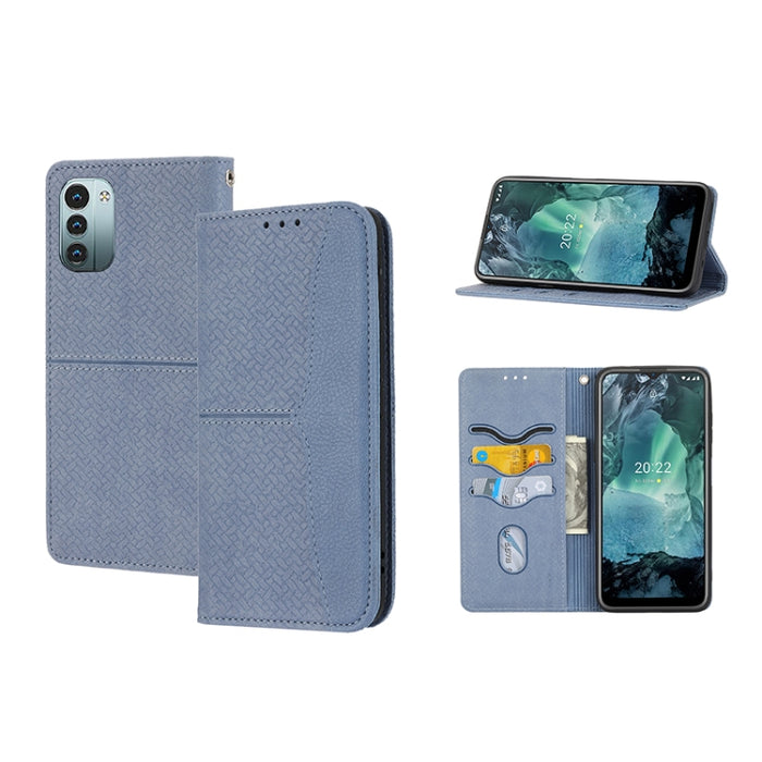 Caja de teléfono de cuero de PU magnética con costura de textura tejida, For Google Pixel 7, For Nokia G21 / G11, For Google Pixel 7 Pro, For Kyocera Android One S9 / Digno Sanga Edition, For Samsung Galaxy M23 / F23 5G Japanese Version                ...