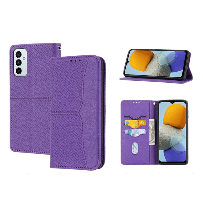 Caja de teléfono de cuero de PU magnética con costura de textura tejida, For Google Pixel 7, For Nokia G21 / G11, For Google Pixel 7 Pro, For Kyocera Android One S9 / Digno Sanga Edition, For Samsung Galaxy M23 / F23 5G Japanese Version                ...