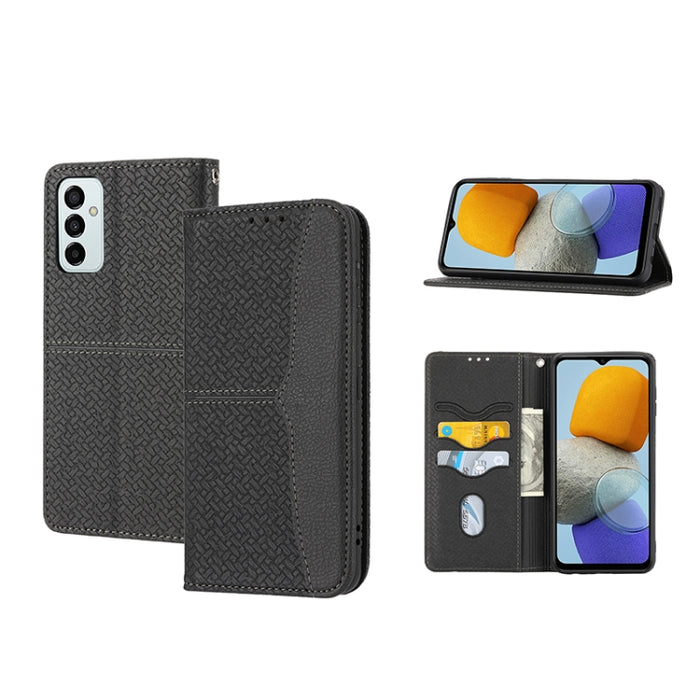 Caja de teléfono de cuero de PU magnética con costura de textura tejida, For Google Pixel 7, For Nokia G21 / G11, For Google Pixel 7 Pro, For Kyocera Android One S9 / Digno Sanga Edition, For Samsung Galaxy M23 / F23 5G Japanese Version                ...
