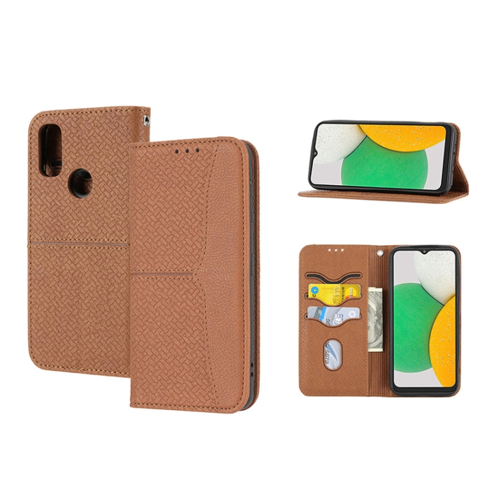 Caja de teléfono de cuero de PU magnética con costura de textura tejida, For Google Pixel 7, For Nokia G21 / G11, For Google Pixel 7 Pro, For Kyocera Android One S9 / Digno Sanga Edition, For Samsung Galaxy M23 / F23 5G Japanese Version                ...