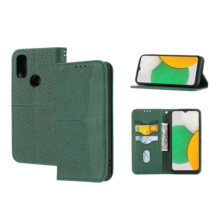 Caja de teléfono de cuero de PU magnética con costura de textura tejida, For Google Pixel 7, For Nokia G21 / G11, For Google Pixel 7 Pro, For Kyocera Android One S9 / Digno Sanga Edition, For Samsung Galaxy M23 / F23 5G Japanese Version                ...