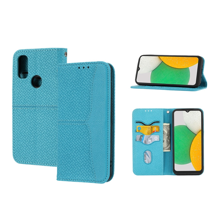 Caja de teléfono de cuero de PU magnética con costura de textura tejida, For Google Pixel 7, For Nokia G21 / G11, For Google Pixel 7 Pro, For Kyocera Android One S9 / Digno Sanga Edition, For Samsung Galaxy M23 / F23 5G Japanese Version                ...
