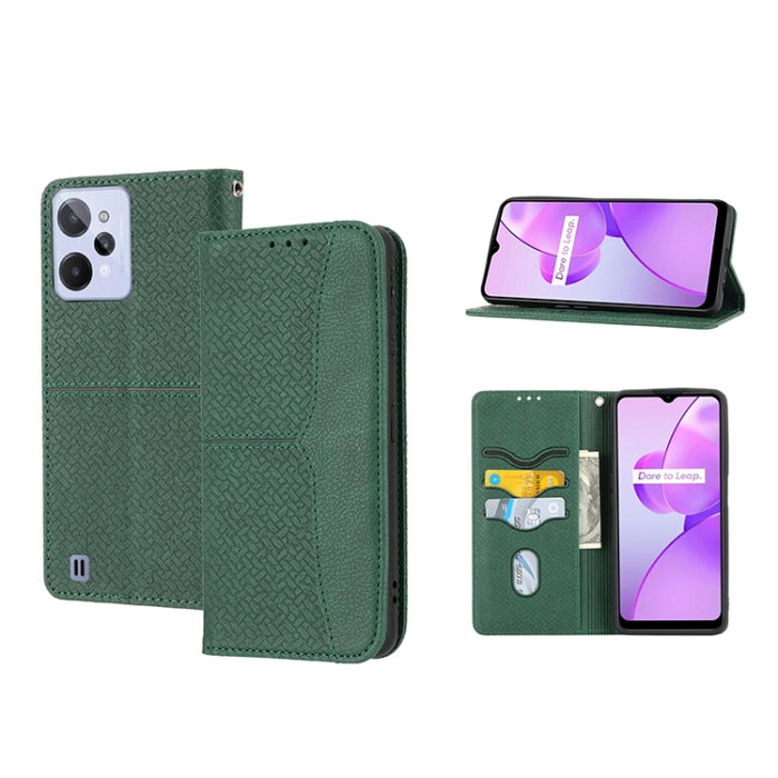 Caja de teléfono de cuero de PU magnética con costura de textura tejida, For Google Pixel 7, For Nokia G21 / G11, For Google Pixel 7 Pro, For Kyocera Android One S9 / Digno Sanga Edition, For Samsung Galaxy M23 / F23 5G Japanese Version                ...