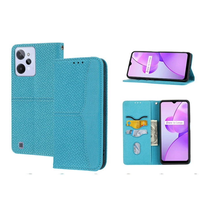 Caja de teléfono de cuero de PU magnética con costura de textura tejida, For Google Pixel 7, For Nokia G21 / G11, For Google Pixel 7 Pro, For Kyocera Android One S9 / Digno Sanga Edition, For Samsung Galaxy M23 / F23 5G Japanese Version                ...