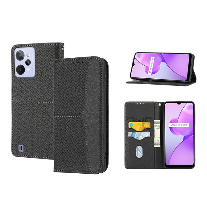 Caja de teléfono de cuero de PU magnética con costura de textura tejida, For Google Pixel 7, For Nokia G21 / G11, For Google Pixel 7 Pro, For Kyocera Android One S9 / Digno Sanga Edition, For Samsung Galaxy M23 / F23 5G Japanese Version                ...