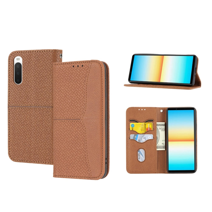 Caja de teléfono de cuero de PU magnética con costura de textura tejida, For Google Pixel 7, For Nokia G21 / G11, For Google Pixel 7 Pro, For Kyocera Android One S9 / Digno Sanga Edition, For Samsung Galaxy M23 / F23 5G Japanese Version                ...