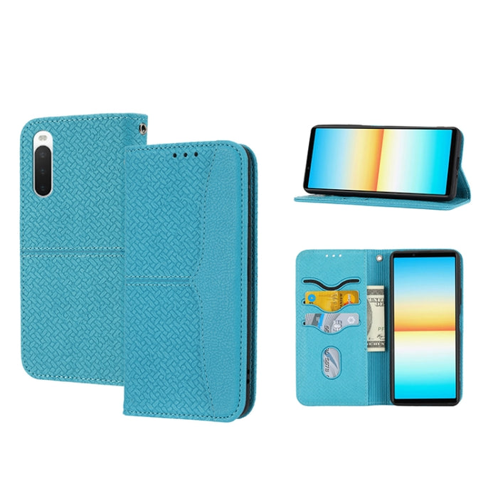 Caja de teléfono de cuero de PU magnética con costura de textura tejida, For Google Pixel 7, For Nokia G21 / G11, For Google Pixel 7 Pro, For Kyocera Android One S9 / Digno Sanga Edition, For Samsung Galaxy M23 / F23 5G Japanese Version                ...