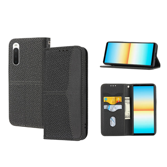 Caja de teléfono de cuero de PU magnética con costura de textura tejida, For Google Pixel 7, For Nokia G21 / G11, For Google Pixel 7 Pro, For Kyocera Android One S9 / Digno Sanga Edition, For Samsung Galaxy M23 / F23 5G Japanese Version                ...
