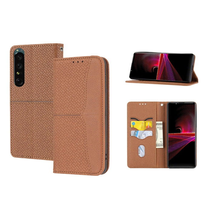 Caja de teléfono de cuero de PU magnética con costura de textura tejida, For Google Pixel 7, For Nokia G21 / G11, For Google Pixel 7 Pro, For Kyocera Android One S9 / Digno Sanga Edition, For Samsung Galaxy M23 / F23 5G Japanese Version                ...