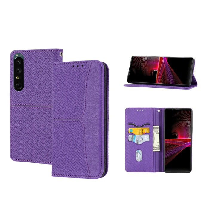 Caja de teléfono de cuero de PU magnética con costura de textura tejida, For Google Pixel 7, For Nokia G21 / G11, For Google Pixel 7 Pro, For Kyocera Android One S9 / Digno Sanga Edition, For Samsung Galaxy M23 / F23 5G Japanese Version                ...