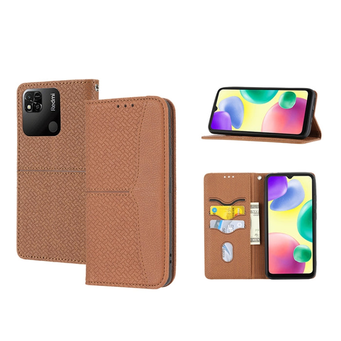Caja de teléfono de cuero de PU magnética con costura de textura tejida, For Google Pixel 7, For Nokia G21 / G11, For Google Pixel 7 Pro, For Kyocera Android One S9 / Digno Sanga Edition, For Samsung Galaxy M23 / F23 5G Japanese Version                ...