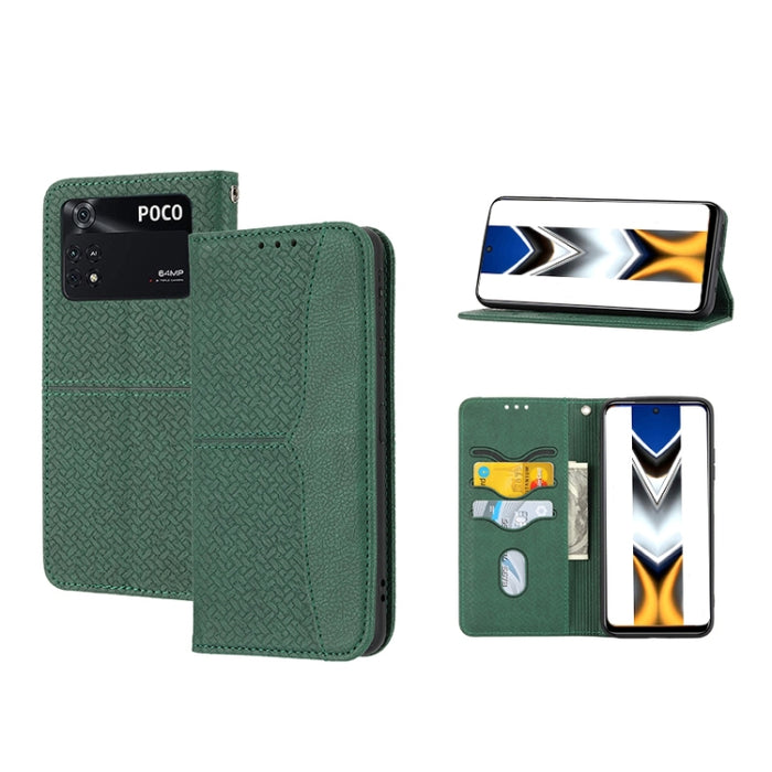 Caja de teléfono de cuero de PU magnética con costura de textura tejida, For Google Pixel 7, For Nokia G21 / G11, For Google Pixel 7 Pro, For Kyocera Android One S9 / Digno Sanga Edition, For Samsung Galaxy M23 / F23 5G Japanese Version                ...