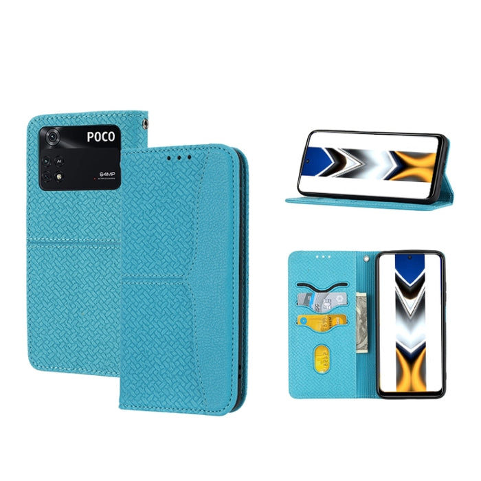 Caja de teléfono de cuero de PU magnética con costura de textura tejida, For Google Pixel 7, For Nokia G21 / G11, For Google Pixel 7 Pro, For Kyocera Android One S9 / Digno Sanga Edition, For Samsung Galaxy M23 / F23 5G Japanese Version                ...