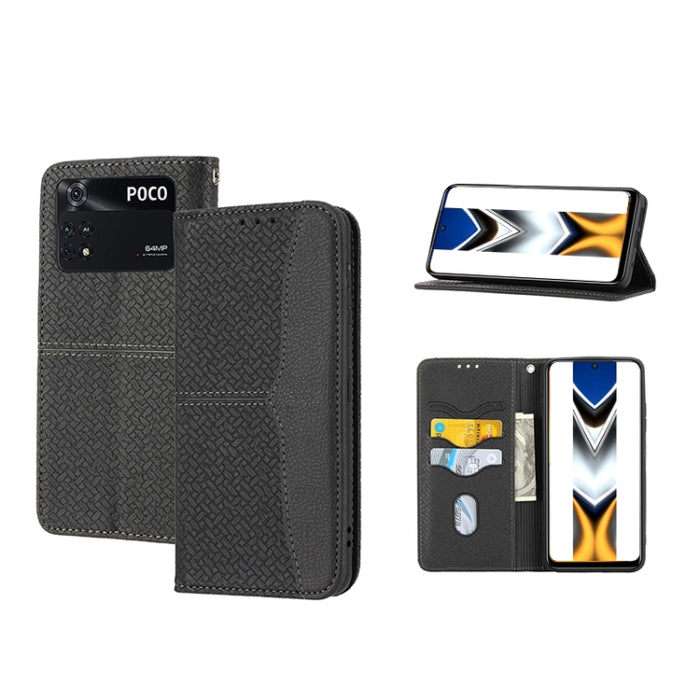 Caja de teléfono de cuero de PU magnética con costura de textura tejida, For Google Pixel 7, For Nokia G21 / G11, For Google Pixel 7 Pro, For Kyocera Android One S9 / Digno Sanga Edition, For Samsung Galaxy M23 / F23 5G Japanese Version                ...