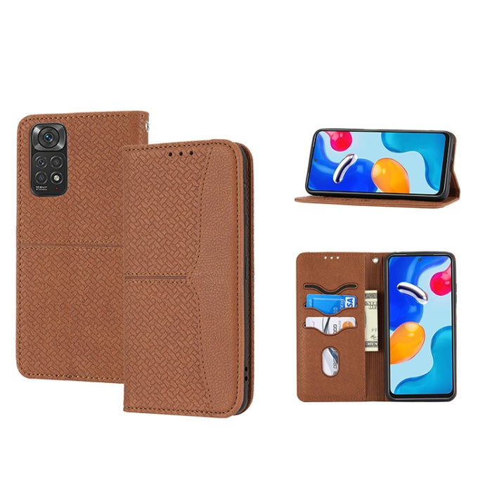 Caja de teléfono de cuero de PU magnética con costura de textura tejida, For Google Pixel 7, For Nokia G21 / G11, For Google Pixel 7 Pro, For Kyocera Android One S9 / Digno Sanga Edition, For Samsung Galaxy M23 / F23 5G Japanese Version                ...