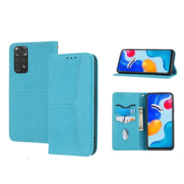 Caja de teléfono de cuero de PU magnética con costura de textura tejida, For Google Pixel 7, For Nokia G21 / G11, For Google Pixel 7 Pro, For Kyocera Android One S9 / Digno Sanga Edition, For Samsung Galaxy M23 / F23 5G Japanese Version                ...