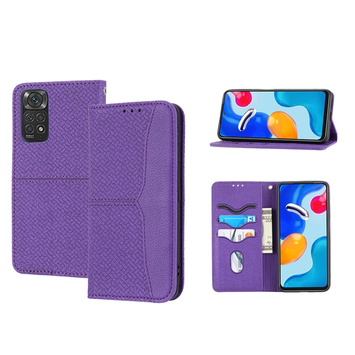 Caja de teléfono de cuero de PU magnética con costura de textura tejida, For Google Pixel 7, For Nokia G21 / G11, For Google Pixel 7 Pro, For Kyocera Android One S9 / Digno Sanga Edition, For Samsung Galaxy M23 / F23 5G Japanese Version                ...
