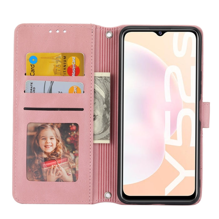 Estuche de cuero para teléfono con tapa horizontal con hebilla magnética a rayas en relieve, For vivo Y52s, For Motorola Moto G22, For Google Pixel 7, For Xiaomi Poco M4 Pro, For Nokia G21 / G11, For Google Pixel 7 Pro                                  ...