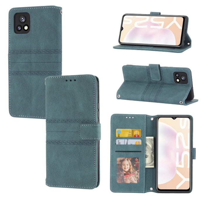 Estuche de cuero para teléfono con tapa horizontal con hebilla magnética a rayas en relieve, For vivo Y52s, For Motorola Moto G22, For Google Pixel 7, For Xiaomi Poco M4 Pro, For Nokia G21 / G11, For Google Pixel 7 Pro                                  ...