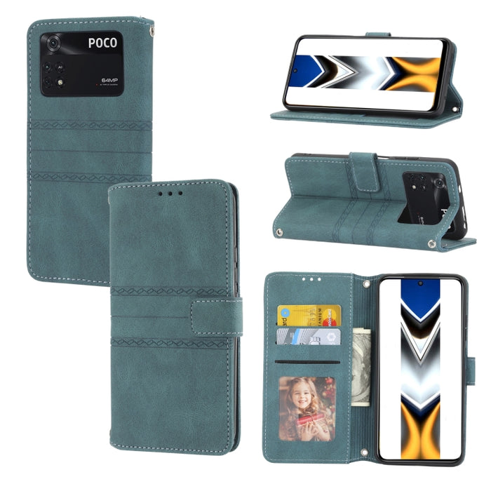 Estuche de cuero para teléfono con tapa horizontal con hebilla magnética a rayas en relieve, For vivo Y52s, For Motorola Moto G22, For Google Pixel 7, For Xiaomi Poco M4 Pro, For Nokia G21 / G11, For Google Pixel 7 Pro                                  ...