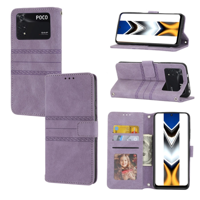Estuche de cuero para teléfono con tapa horizontal con hebilla magnética a rayas en relieve, For vivo Y52s, For Motorola Moto G22, For Google Pixel 7, For Xiaomi Poco M4 Pro, For Nokia G21 / G11, For Google Pixel 7 Pro                                  ...