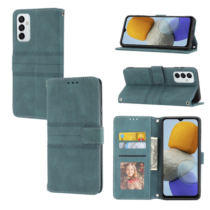 Estuche de cuero para teléfono con tapa horizontal con hebilla magnética a rayas en relieve, For vivo Y52s, For Motorola Moto G22, For Google Pixel 7, For Xiaomi Poco M4 Pro, For Nokia G21 / G11, For Google Pixel 7 Pro                                  ...