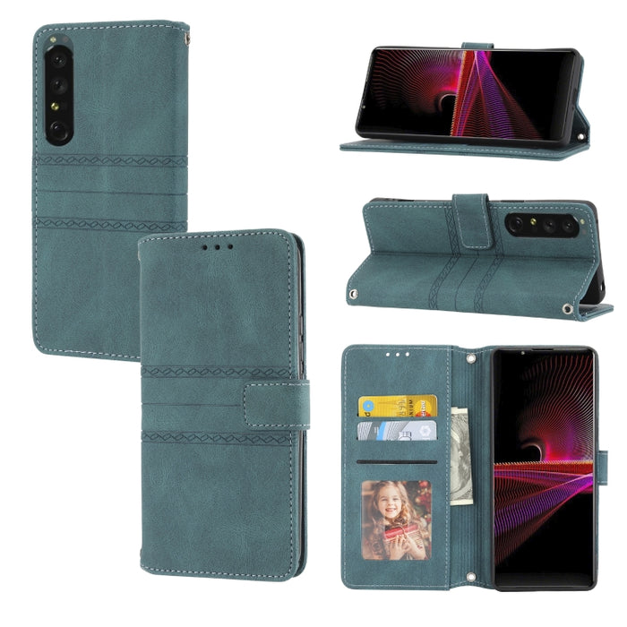 Estuche de cuero para teléfono con tapa horizontal con hebilla magnética a rayas en relieve, For vivo Y52s, For Motorola Moto G22, For Google Pixel 7, For Xiaomi Poco M4 Pro, For Nokia G21 / G11, For Google Pixel 7 Pro                                  ...