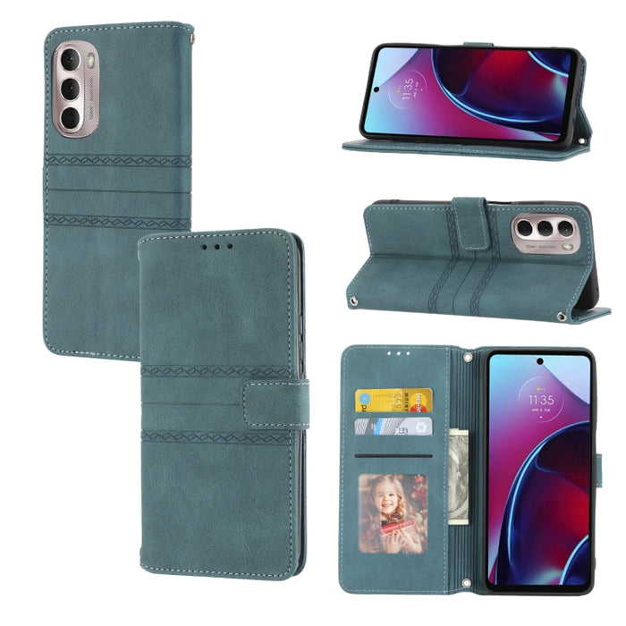 Estuche de cuero para teléfono con tapa horizontal con hebilla magnética a rayas en relieve, For vivo Y52s, For Motorola Moto G22, For Google Pixel 7, For Xiaomi Poco M4 Pro, For Nokia G21 / G11, For Google Pixel 7 Pro                                  ...