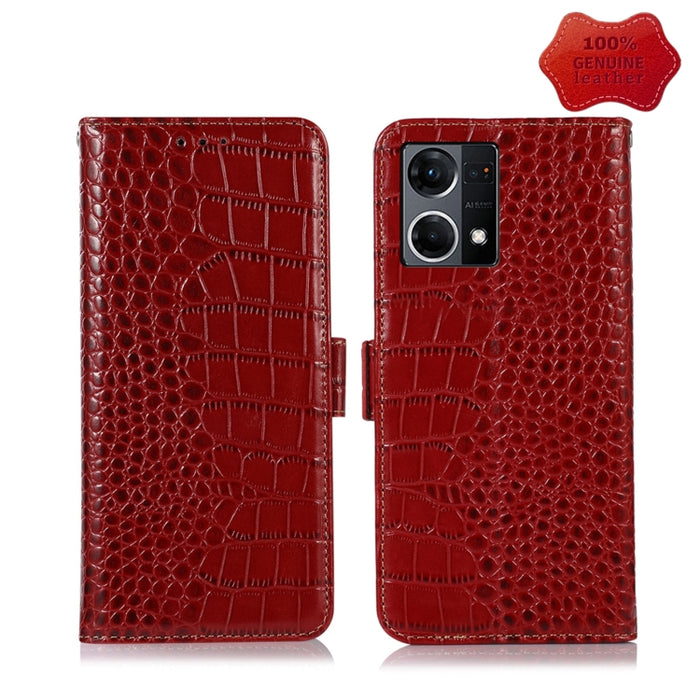 Estuche para teléfono de piel de vaca con capa superior de cocodrilo, For Alcatel 1B 2022, For Nokia X100, For OPPO Reno7 4G Global/F21 Pro 4G, For Xiaomi Redmi 10A / 9C, For Samsung Galaxy F23 5G / M23, For Samsung Galaxy M33 5G                       ...