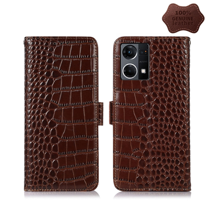 Estuche para teléfono de piel de vaca con capa superior de cocodrilo, For Alcatel 1B 2022, For Nokia X100, For OPPO Reno7 4G Global/F21 Pro 4G, For Xiaomi Redmi 10A / 9C, For Samsung Galaxy F23 5G / M23, For Samsung Galaxy M33 5G                       ...