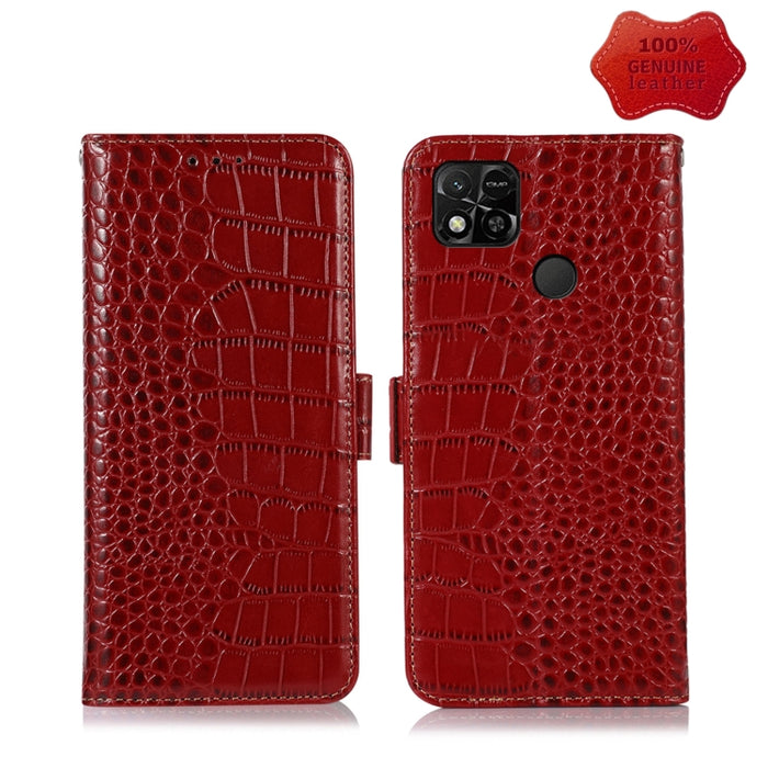 Estuche para teléfono de piel de vaca con capa superior de cocodrilo, For Alcatel 1B 2022, For Nokia X100, For OPPO Reno7 4G Global/F21 Pro 4G, For Xiaomi Redmi 10A / 9C, For Samsung Galaxy F23 5G / M23, For Samsung Galaxy M33 5G                       ...