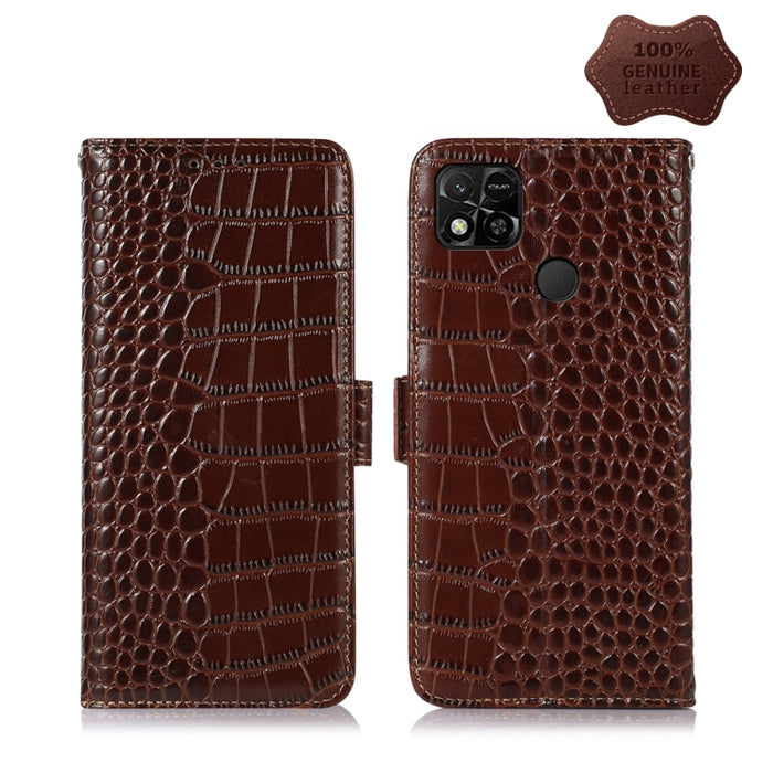 Estuche para teléfono de piel de vaca con capa superior de cocodrilo, For Alcatel 1B 2022, For Nokia X100, For OPPO Reno7 4G Global/F21 Pro 4G, For Xiaomi Redmi 10A / 9C, For Samsung Galaxy F23 5G / M23, For Samsung Galaxy M33 5G                       ...