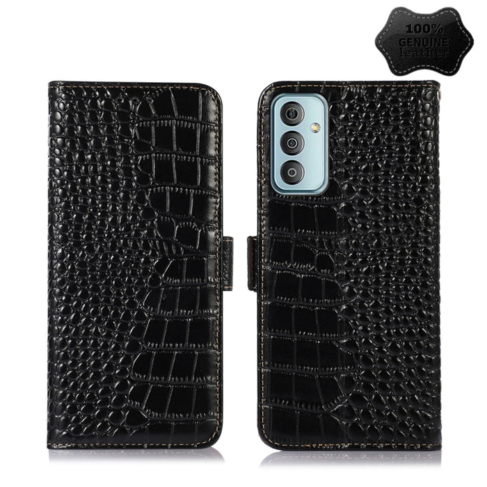 Estuche para teléfono de piel de vaca con capa superior de cocodrilo, For Alcatel 1B 2022, For Nokia X100, For OPPO Reno7 4G Global/F21 Pro 4G, For Xiaomi Redmi 10A / 9C, For Samsung Galaxy F23 5G / M23, For Samsung Galaxy M33 5G                       ...