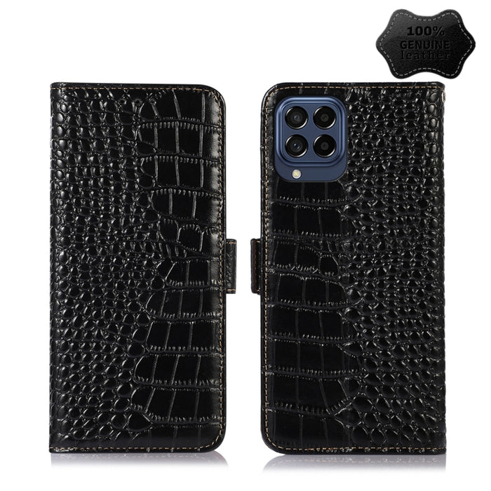 Estuche para teléfono de piel de vaca con capa superior de cocodrilo, For Alcatel 1B 2022, For Nokia X100, For OPPO Reno7 4G Global/F21 Pro 4G, For Xiaomi Redmi 10A / 9C, For Samsung Galaxy F23 5G / M23, For Samsung Galaxy M33 5G                       ...