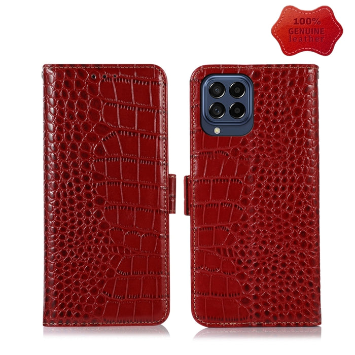Estuche para teléfono de piel de vaca con capa superior de cocodrilo, For Alcatel 1B 2022, For Nokia X100, For OPPO Reno7 4G Global/F21 Pro 4G, For Xiaomi Redmi 10A / 9C, For Samsung Galaxy F23 5G / M23, For Samsung Galaxy M33 5G                       ...