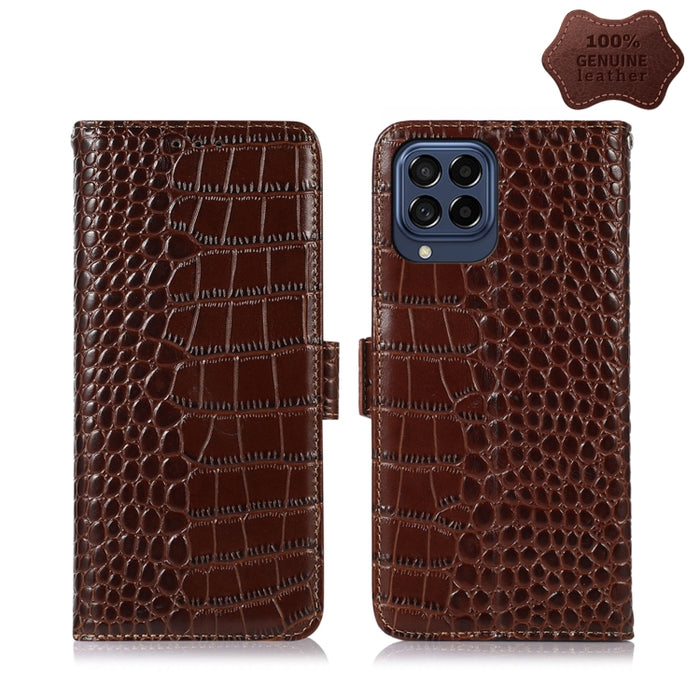 Estuche para teléfono de piel de vaca con capa superior de cocodrilo, For Alcatel 1B 2022, For Nokia X100, For OPPO Reno7 4G Global/F21 Pro 4G, For Xiaomi Redmi 10A / 9C, For Samsung Galaxy F23 5G / M23, For Samsung Galaxy M33 5G                       ...