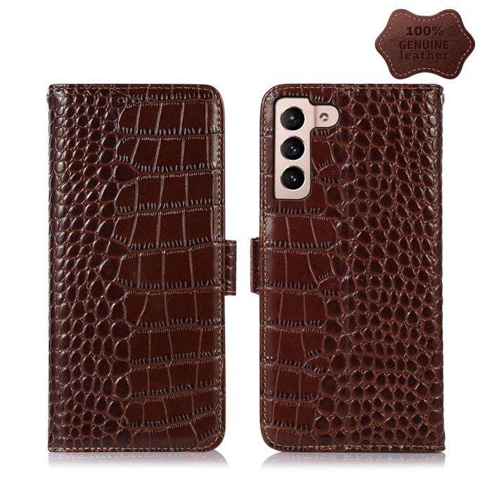 Estuche para teléfono de piel de vaca con capa superior de cocodrilo, For Alcatel 1B 2022, For Nokia X100, For OPPO Reno7 4G Global/F21 Pro 4G, For Xiaomi Redmi 10A / 9C, For Samsung Galaxy F23 5G / M23, For Samsung Galaxy M33 5G                       ...